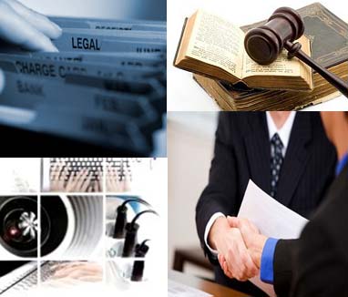 Legal Files, Gavel, Security Cameras, Handshake